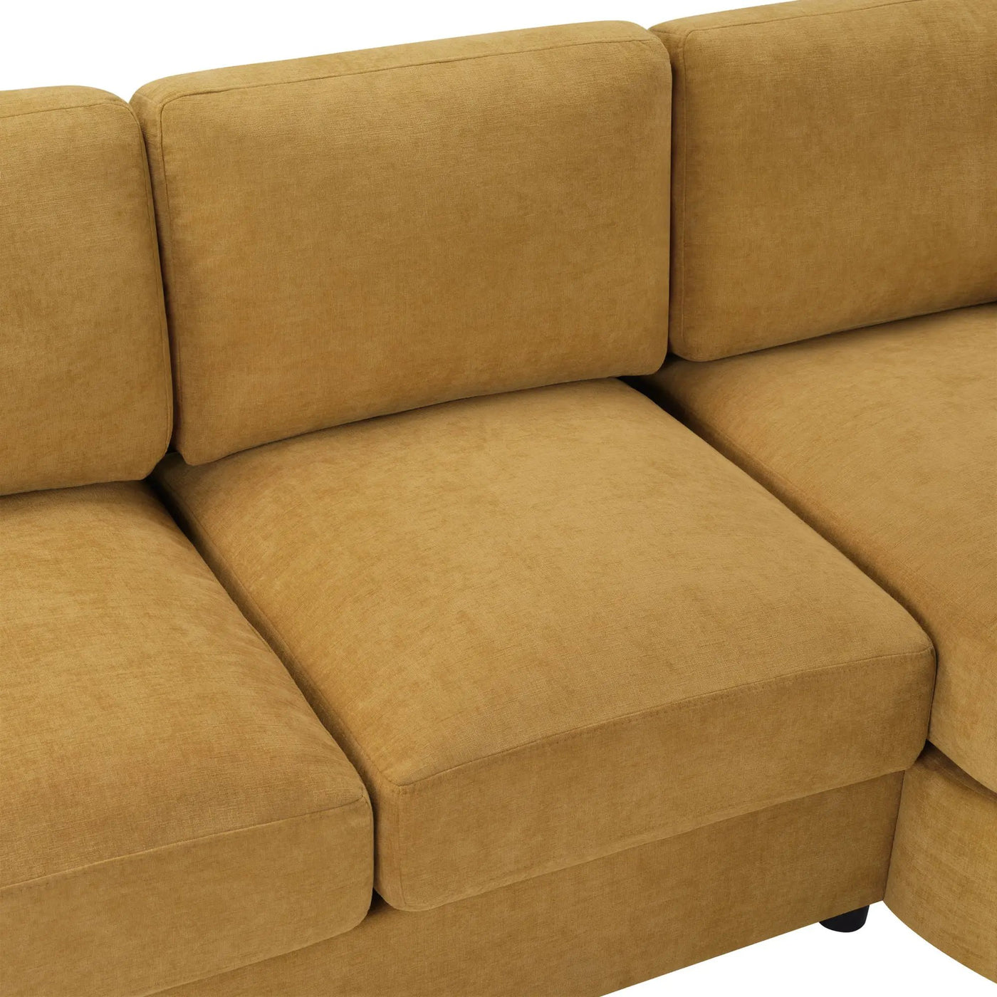 Modern L-Shaped Sectional Sofa With Curved Chaise, USB Ports, And Side Storage Pockets by HouseOfZazla