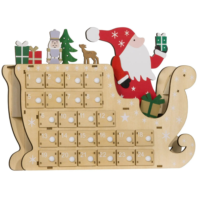 HOMCOM Christmas Advent Calendar with 24 Countdown Drawers by HouseOfZazla