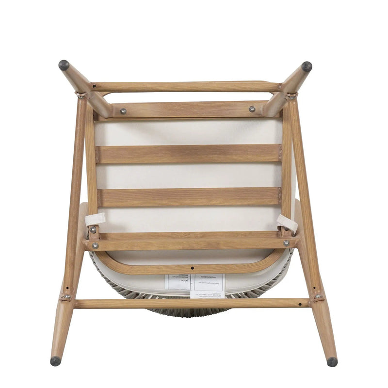 Outdoor Bar Height Metal Frame Counter Stools with Scallop-Shaped Backrest & Water-Resistant Cushions by HouseOfZazla
