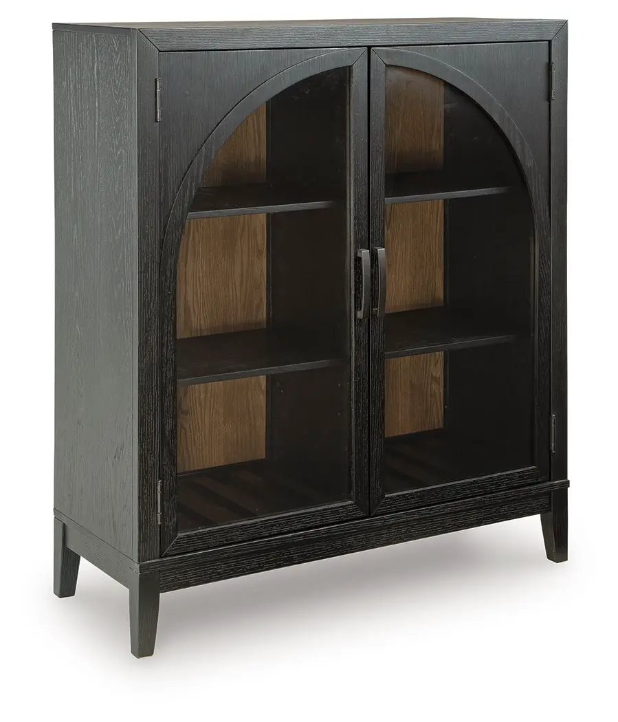 Armenleigh - Bar Cabinet - Black / Brown by Unique Piece Furniture