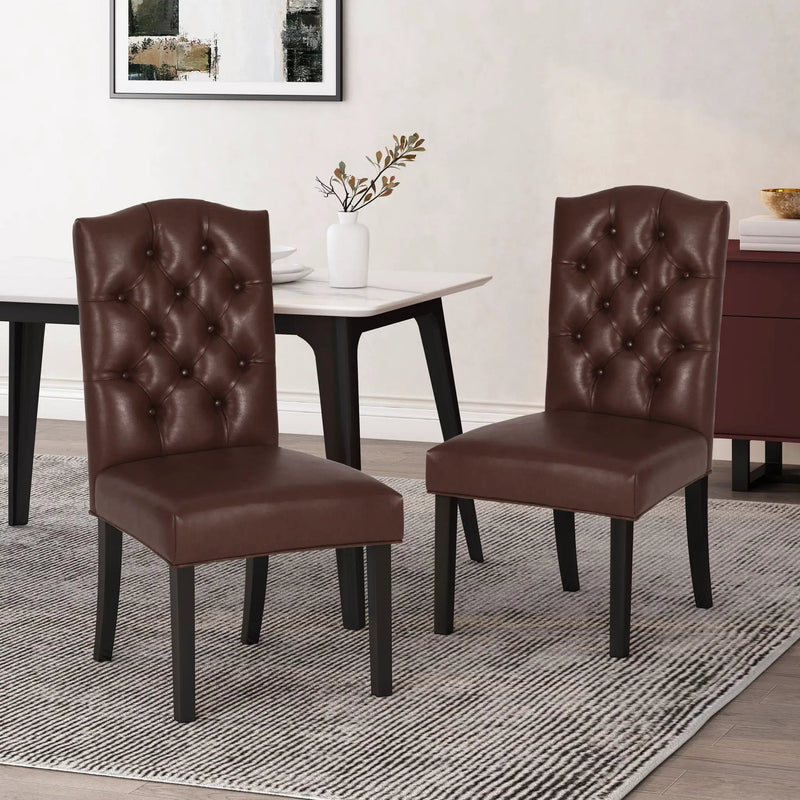 Harriet Tufted Dining Chair With Button Tufting And Diamond Stitching by HouseOfZazla
