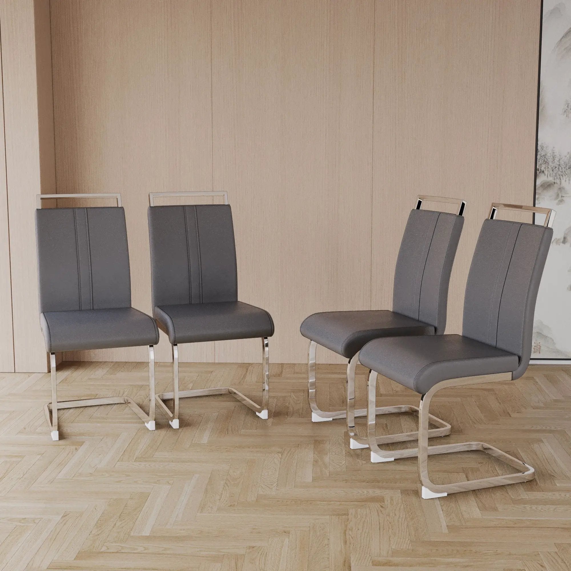 Modern Dining Chairs With Padded Seat, High Back by Unique Piece Furniture