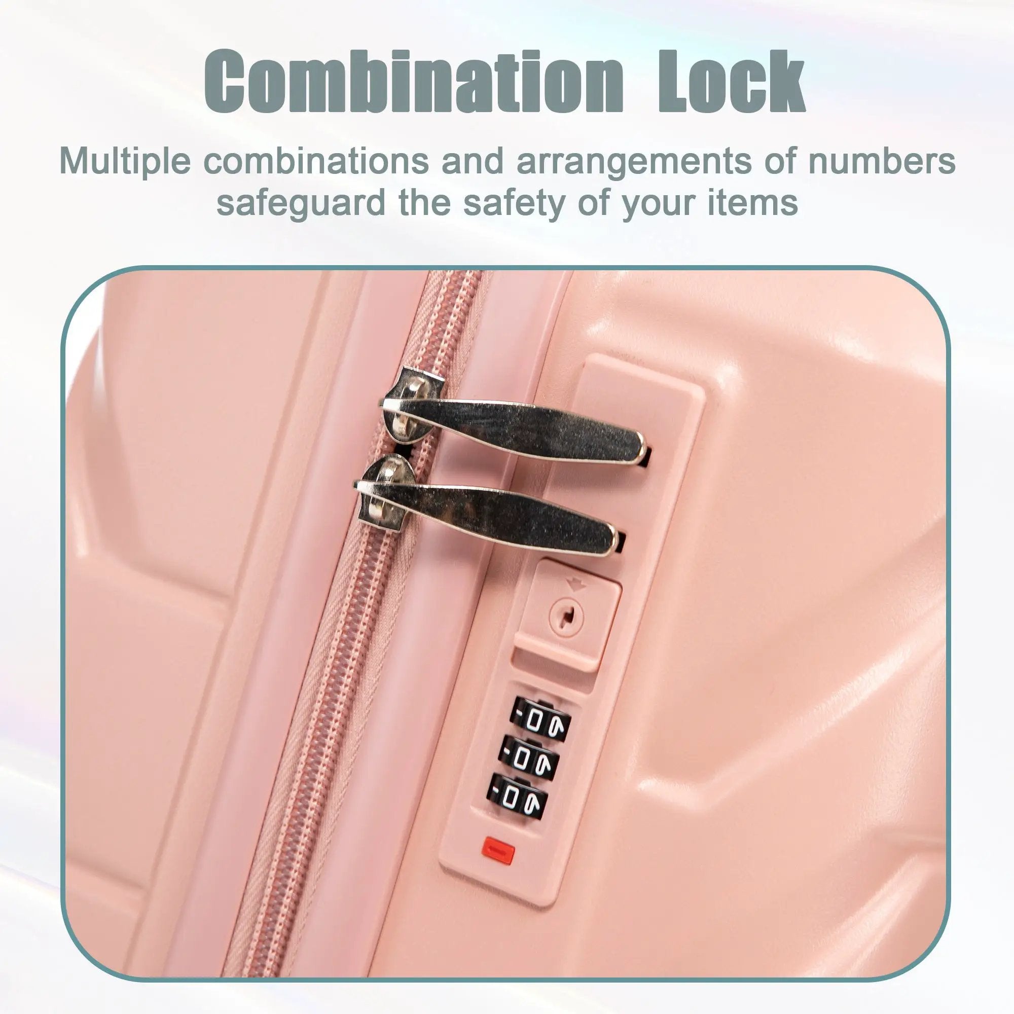2-Piece ABS Spinner Wheel Luggage Set with Combination Lock by HouseOfZazla