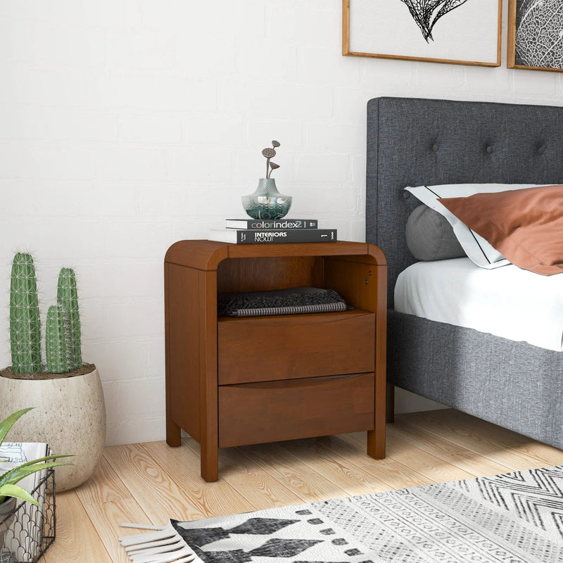 Lionel - Nightstand 2 Drawer - Brown by Unique Piece Furniture