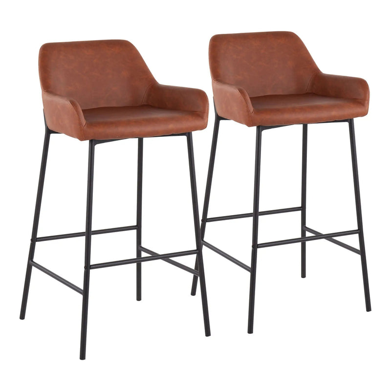 Daniella - Industrial Fixed Height Bar Stool (Set of 2) by Unique Piece Furniture