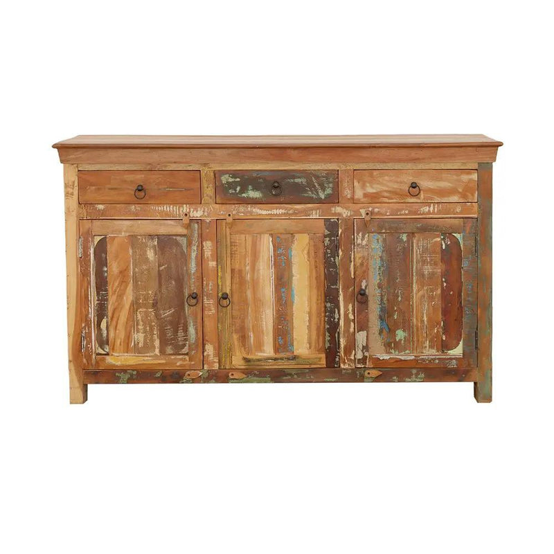 Harper 3-door Solid Reclaimed Wood Accent Cabinet Brown by Unique Piece Furniture