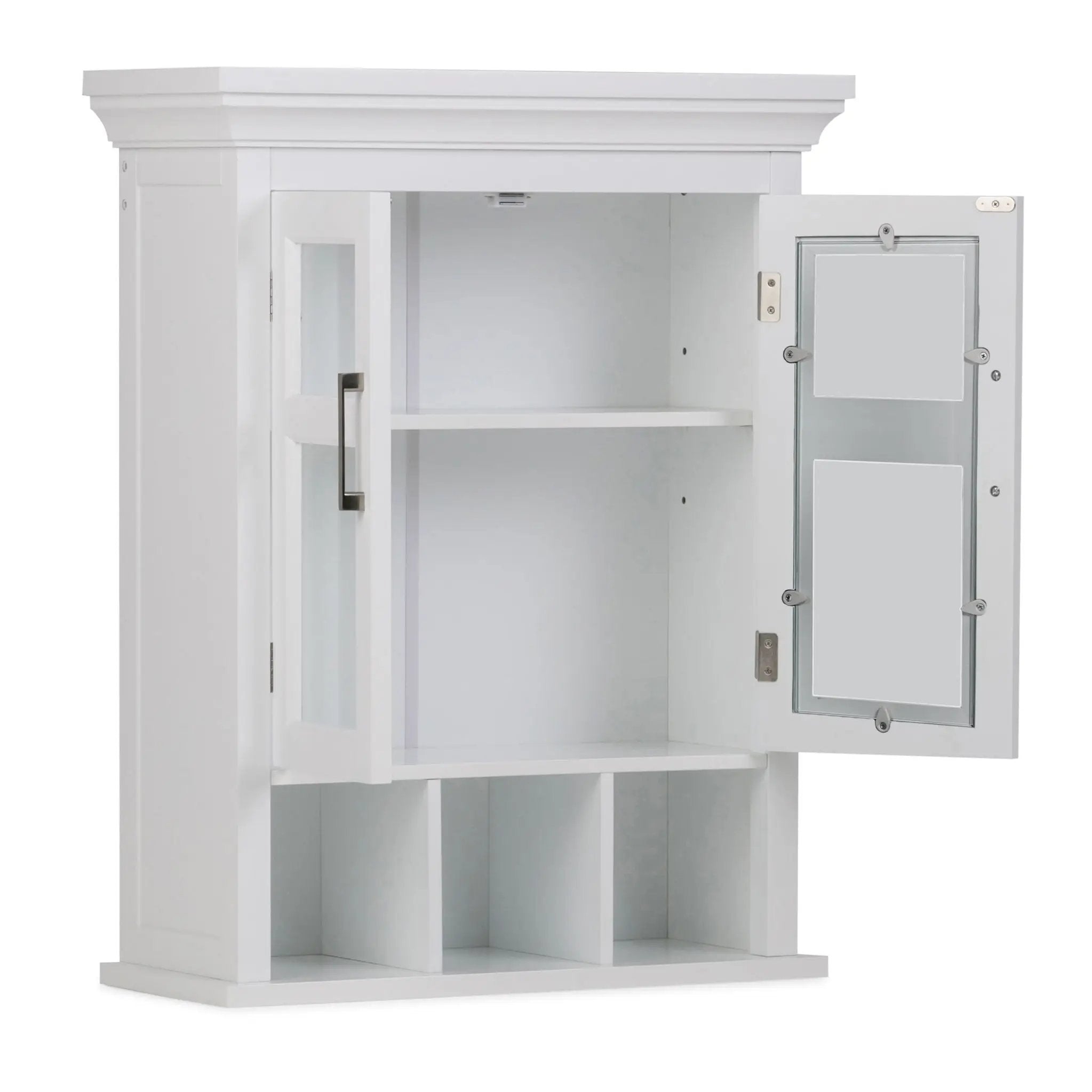 Avington - 2 Door Wall Cabinet With Cubbies - Pure White by HouseOfZazla