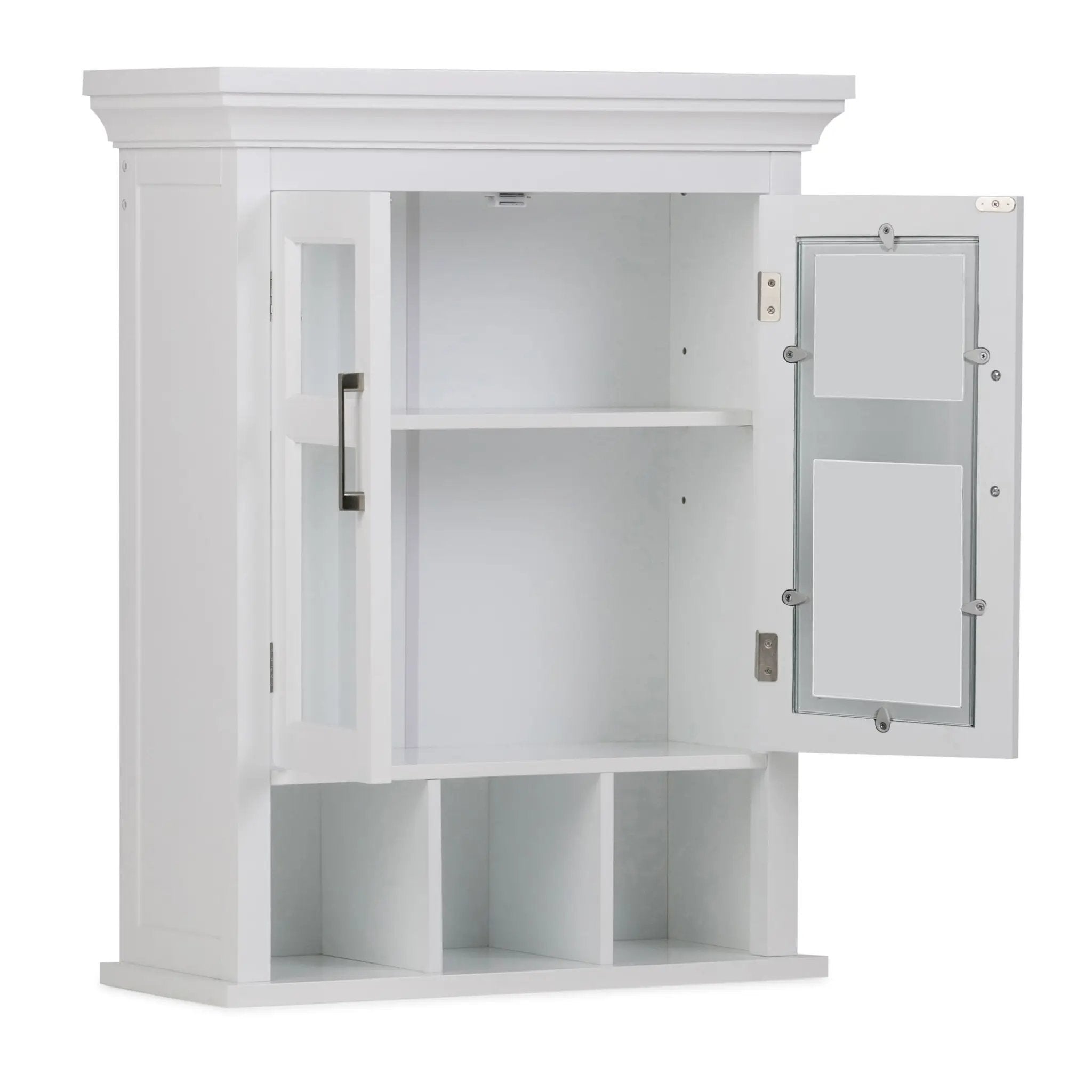 Avington - 2 Door Wall Cabinet With Cubbies - Pure White by Unique Piece Furniture