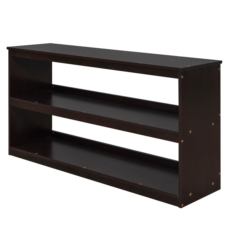 Loft Low Study Bed With Cabinet, Shelves And Rolling Portable Desk, Multiple Functions by HouseOfZazla