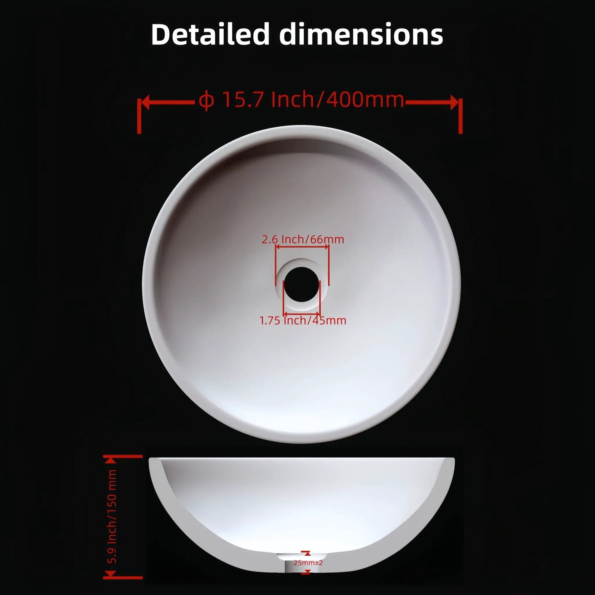 Bathroom Vessel Sink, Circular Design by HouseOfZazla