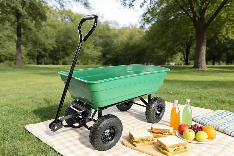 Folding Poly Garden Dump Truck with Steel Frame and Pneumatic Tires by HouseOfZazla