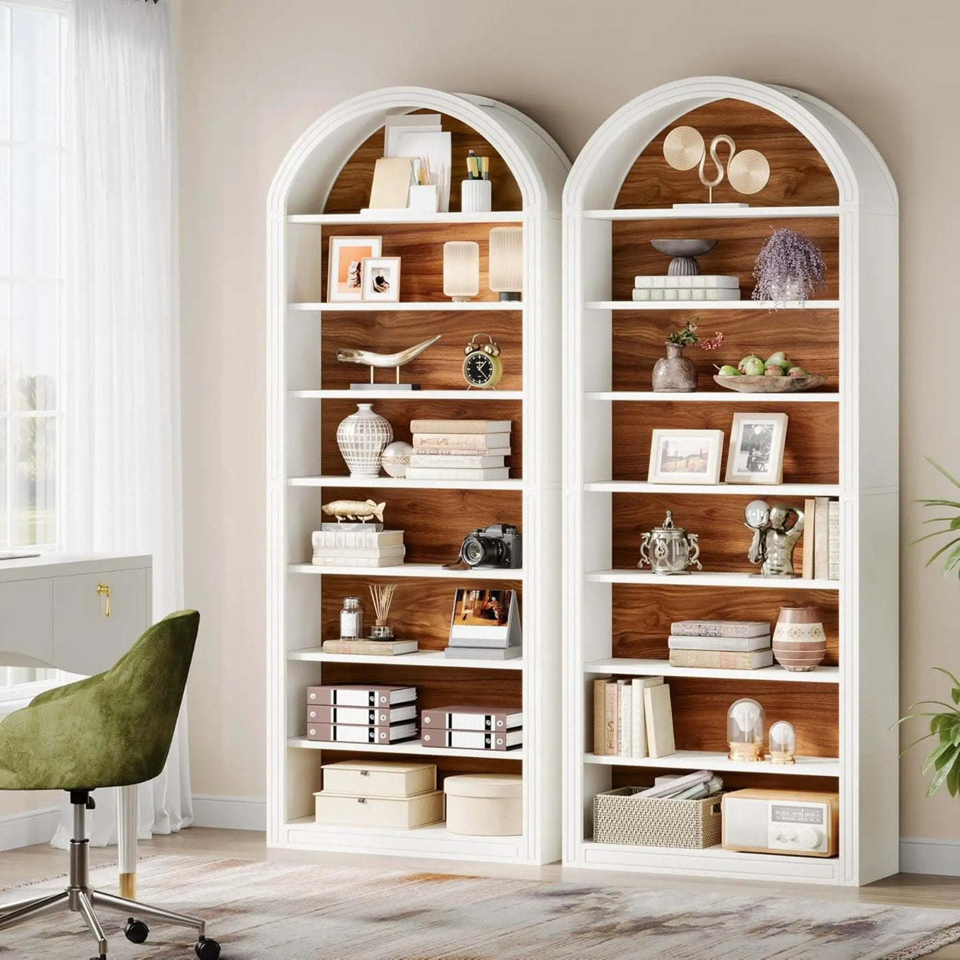 8 Tier Arched Open Display Shelving Unit For Living Room by HouseOfZazla