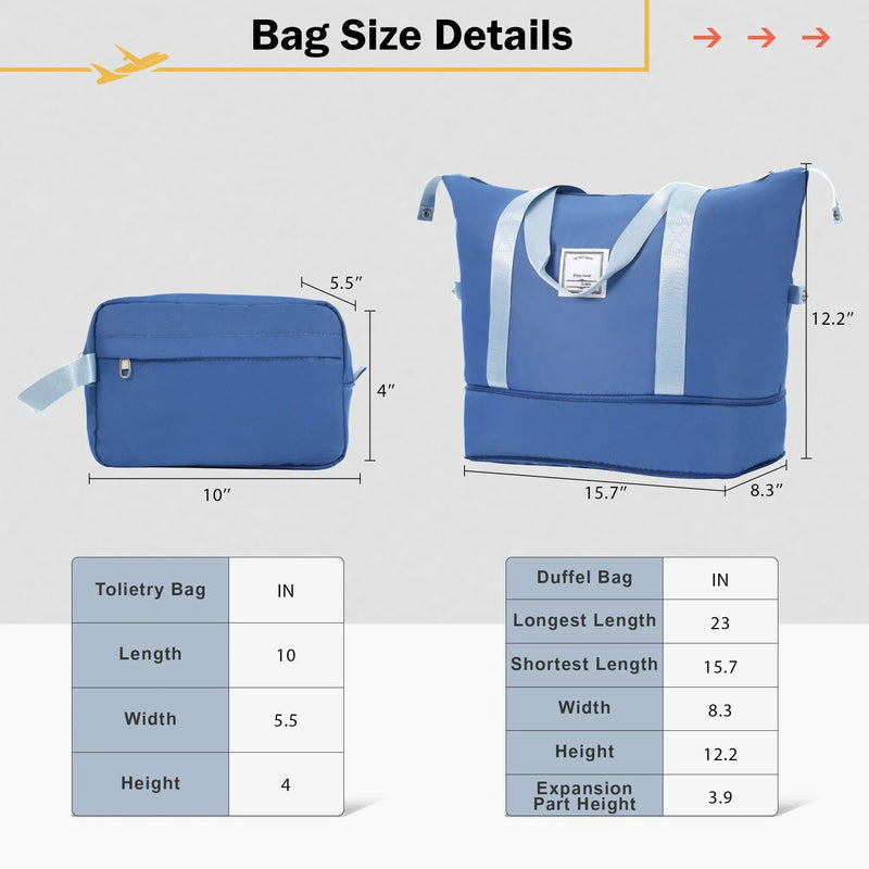 2 Piece Luggage Set With Bags Expanable Spinner Wheels ABS Lightweight Suitcase With Tsa Lock 20" / 24" by HouseOfZazla