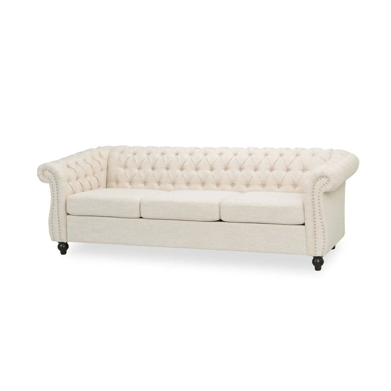 Chesterfield Style 3 Seater Sofa With Deep Button Tufting by HouseOfZazla