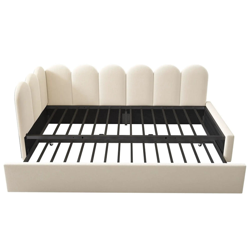 Upholstered Daybed With Metal Slatted Base by HouseOfZazla