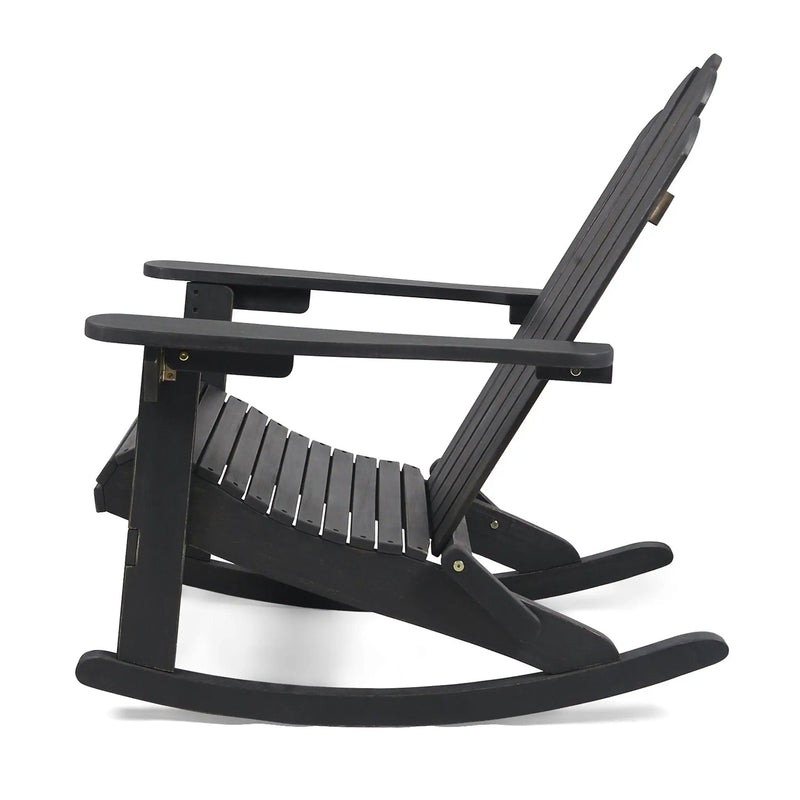 Echoes Outdoor Acacia Wood Adirondack Rocking Chair by HouseOfZazla
