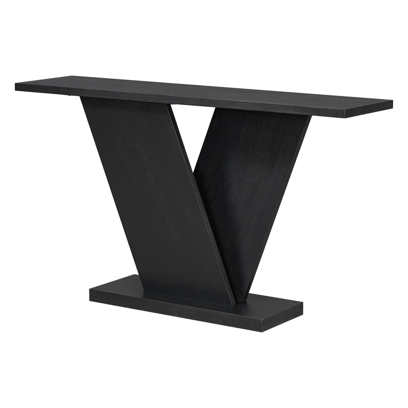 Console Table With V Shape Base, Sculptural Entryway Accent by HouseOfZazla
