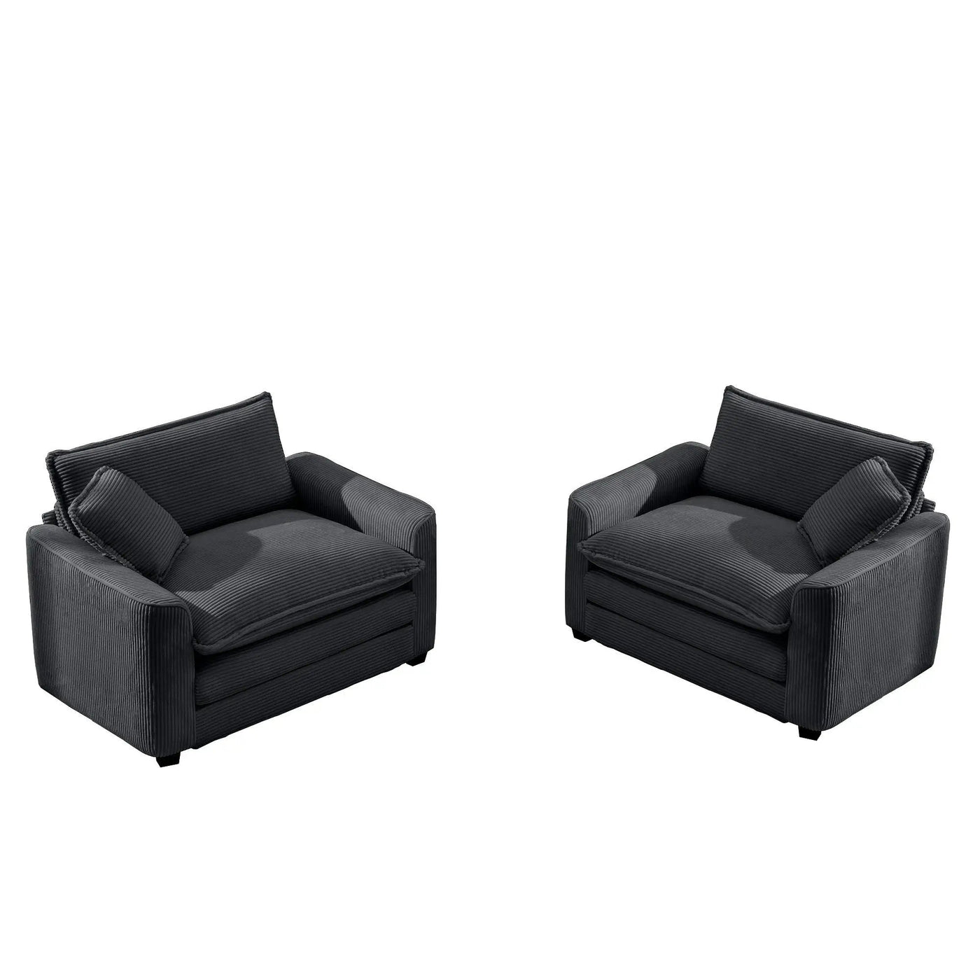 Modern Classic Fabric Single Chair Deep Seat Sofa With Pillow by Unique Piece Furniture