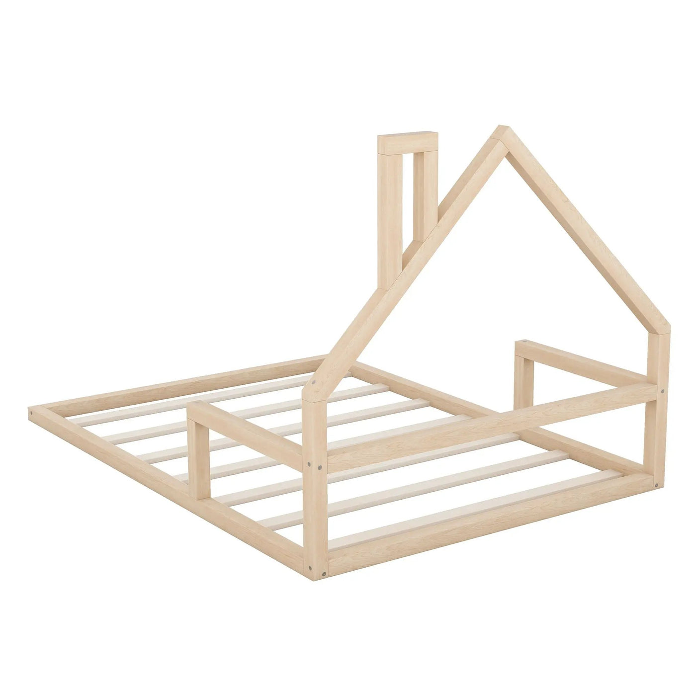 Elegant Floor Bed With House Shaped Headboard by HouseOfZazla
