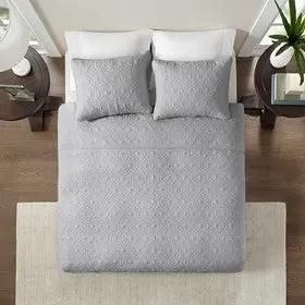 Reversible Quilt Set Grey Full/Queen by HouseOfZazla