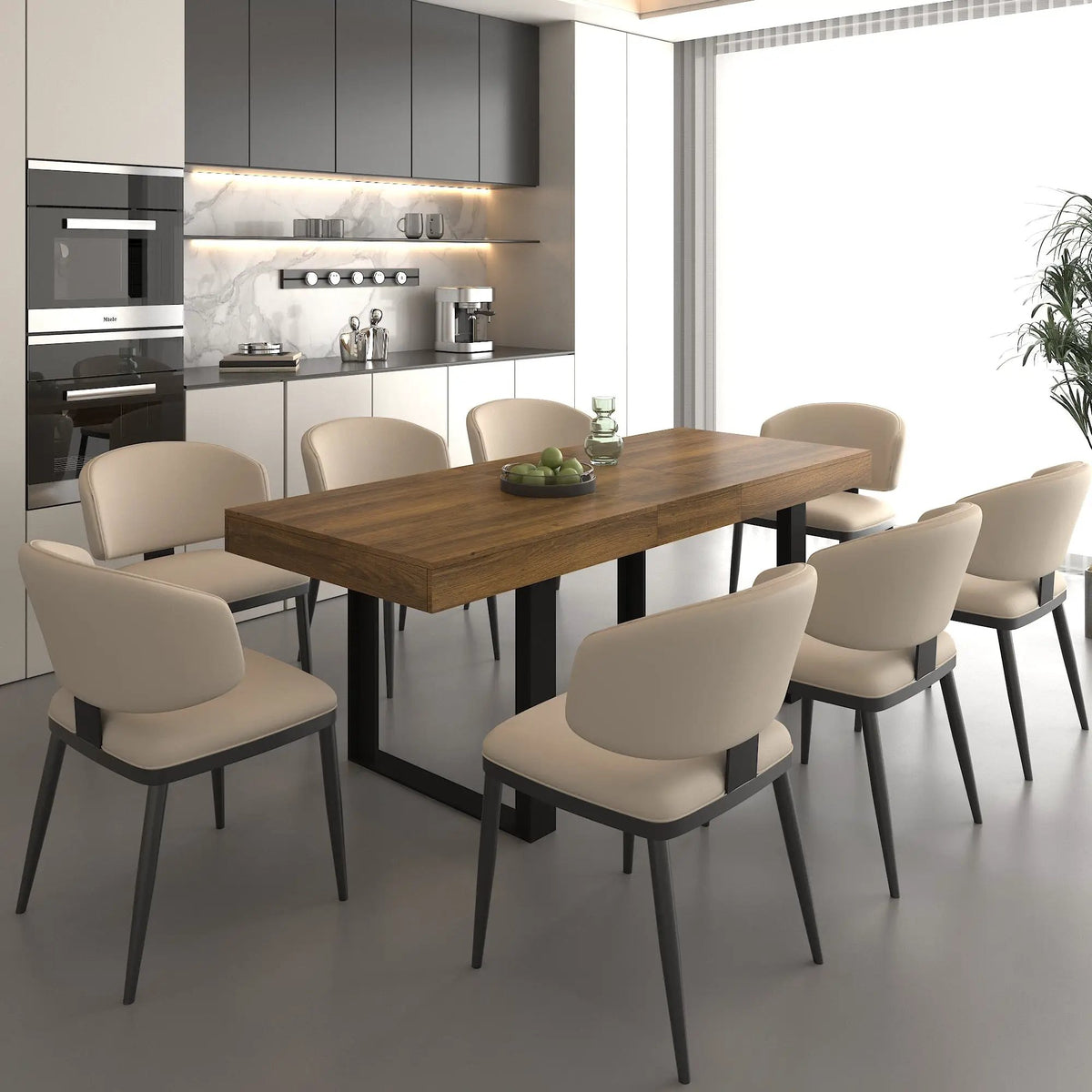 Rectangle Extendable Dining Table for 6-10 People by HouseOfZazla