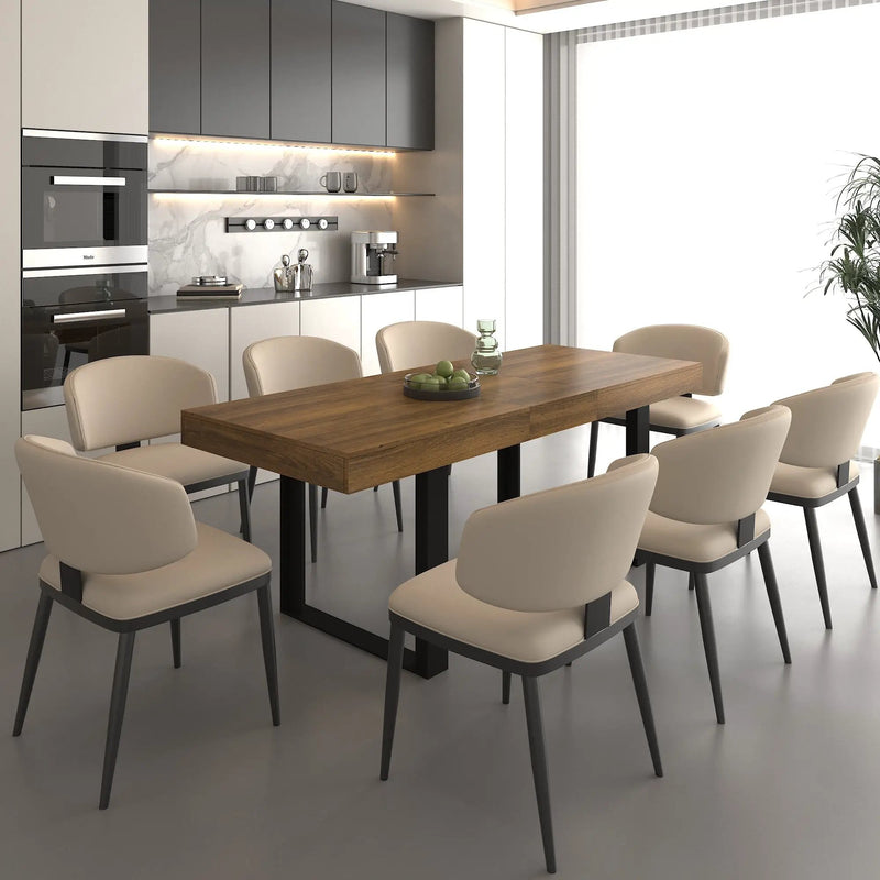 Rectangle Extendable Dining Table for 6-10 People by HouseOfZazla