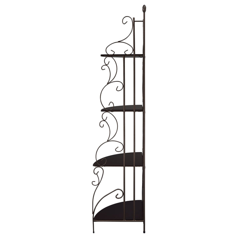 4 Shelf Corner Bookcase - Cappuccino by HouseOfZazla