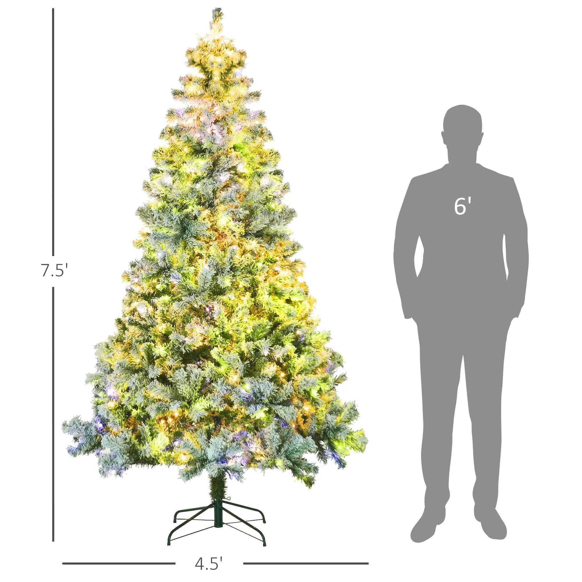 Artificial Snow Christmas Trees with Frosted Branches by HouseOfZazla