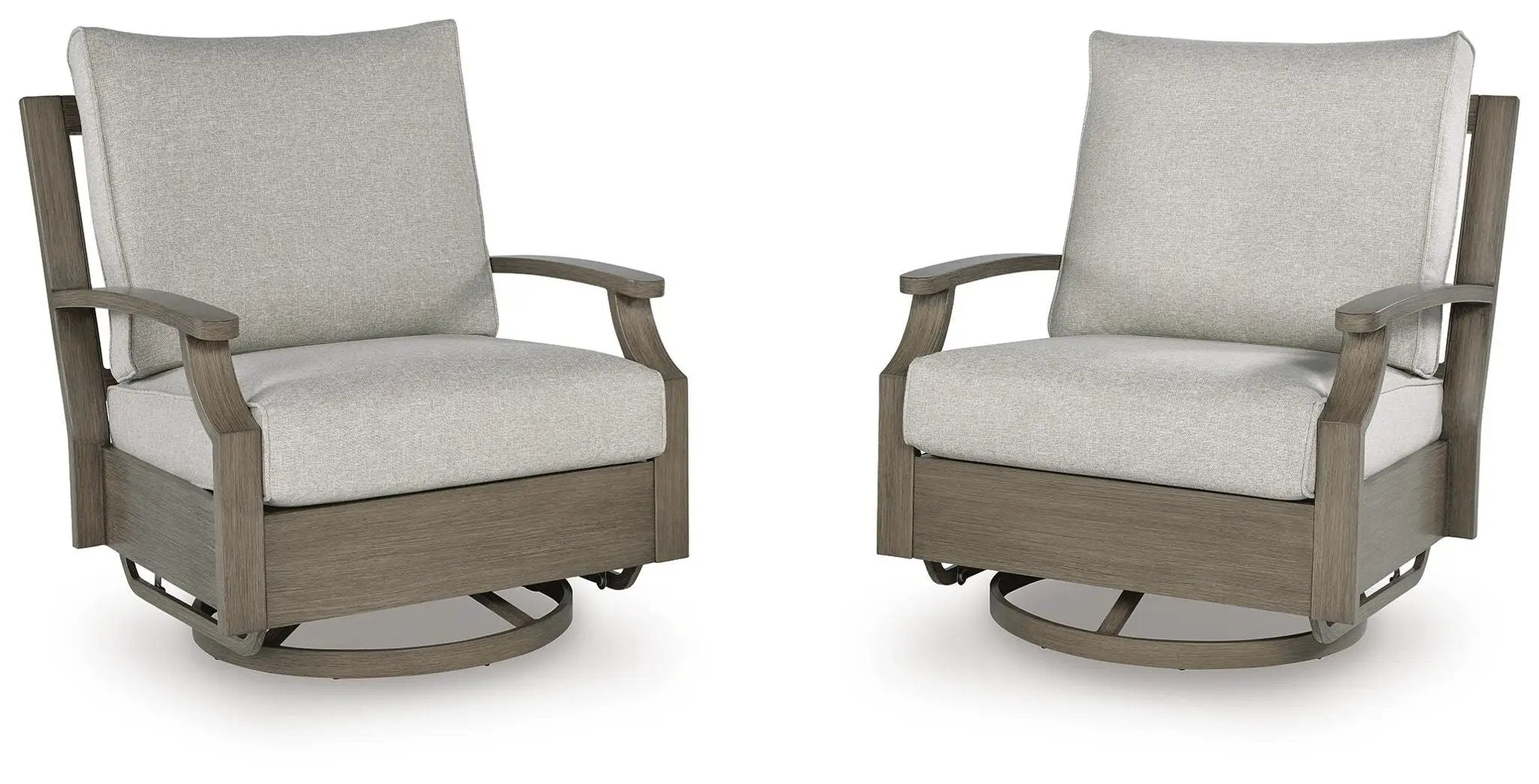Rainier Ranch - Swivel Glider Chair With Cushion - Brown / Beige by Unique Piece Furniture