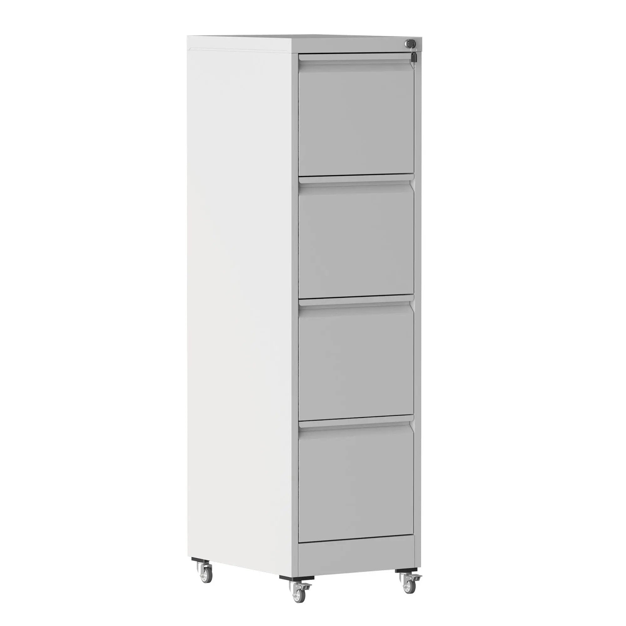 Drawer Metal Locking Vertical File Cabinet With Wheels Heavy Duty Lockable Storage by Unique Piece Furniture