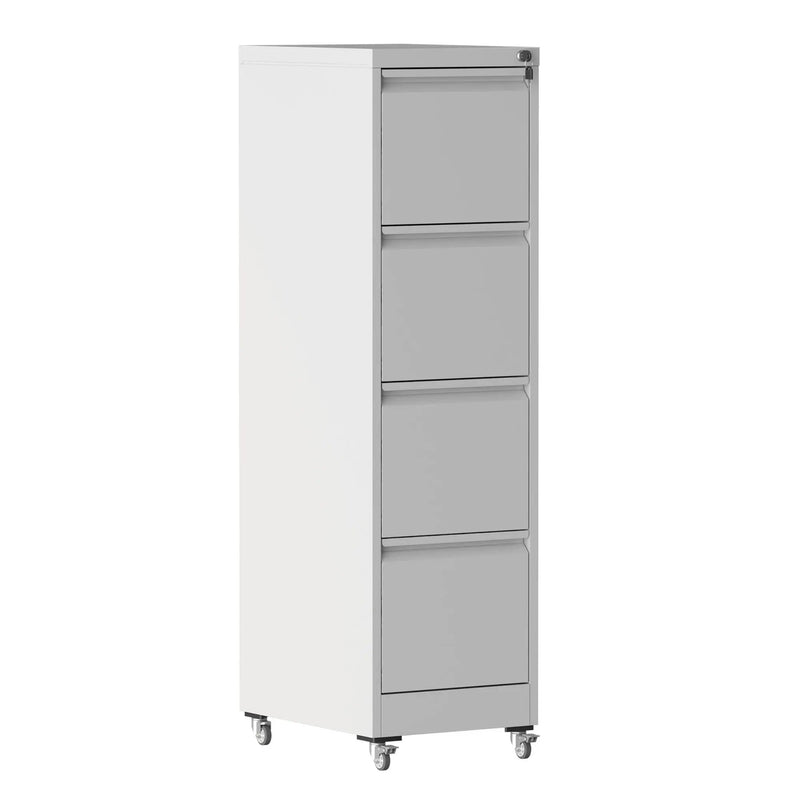 Drawer Metal Locking Vertical File Cabinet With Wheels Heavy Duty Lockable Storage by Unique Piece Furniture