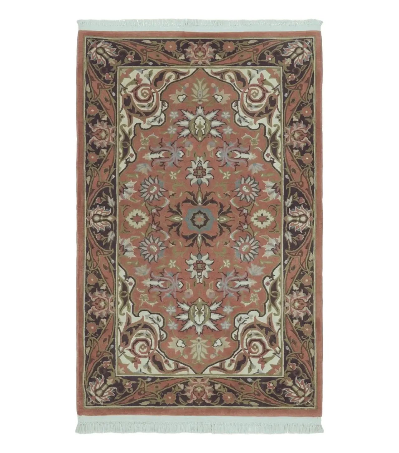 Chinese Wool Rug 3x5 Vintage Handmade Oriental Carpet Floral Medallion by Jewel Rugs