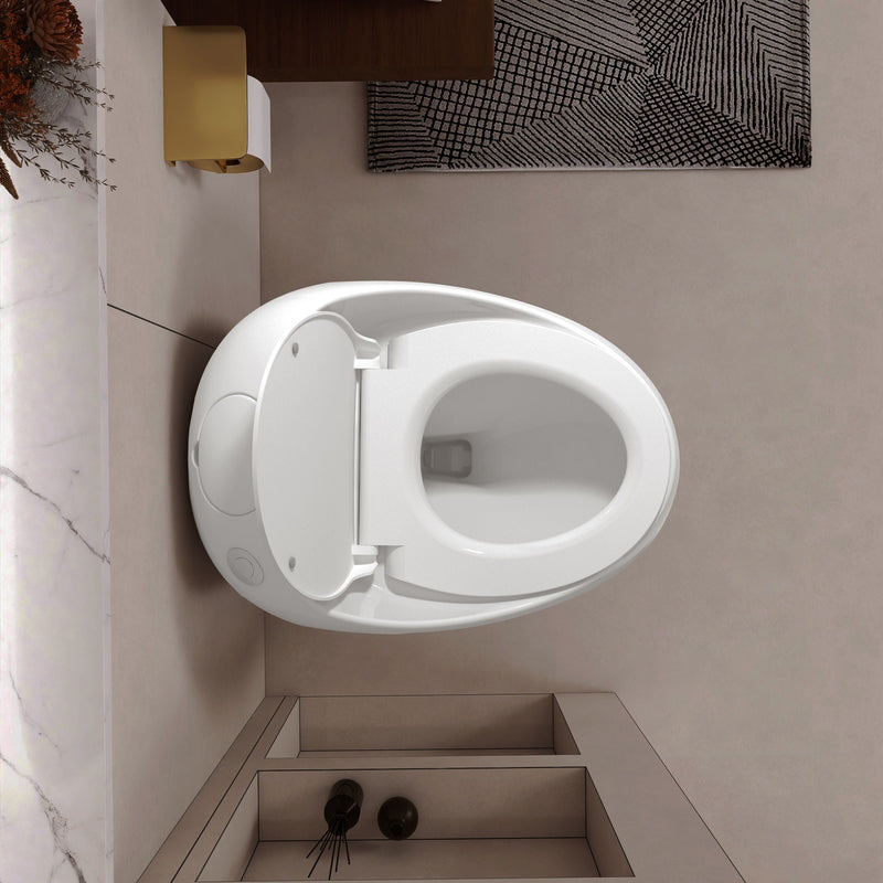 Modern Egg Shape Toilet 1.28 Gpf Single Flush Ceramic by HouseOfZazla