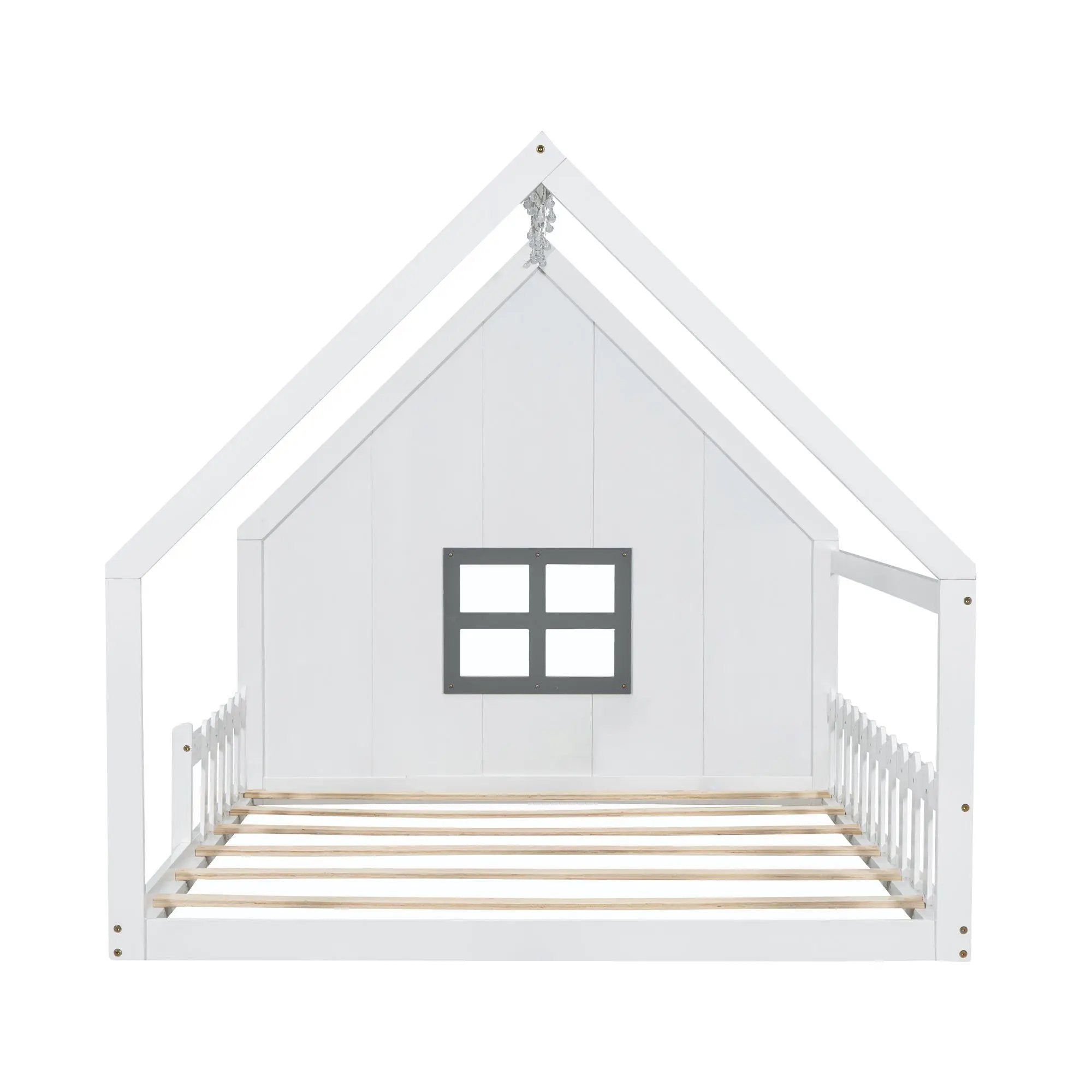 House Bed With Window And Fence by Unique Piece Furniture
