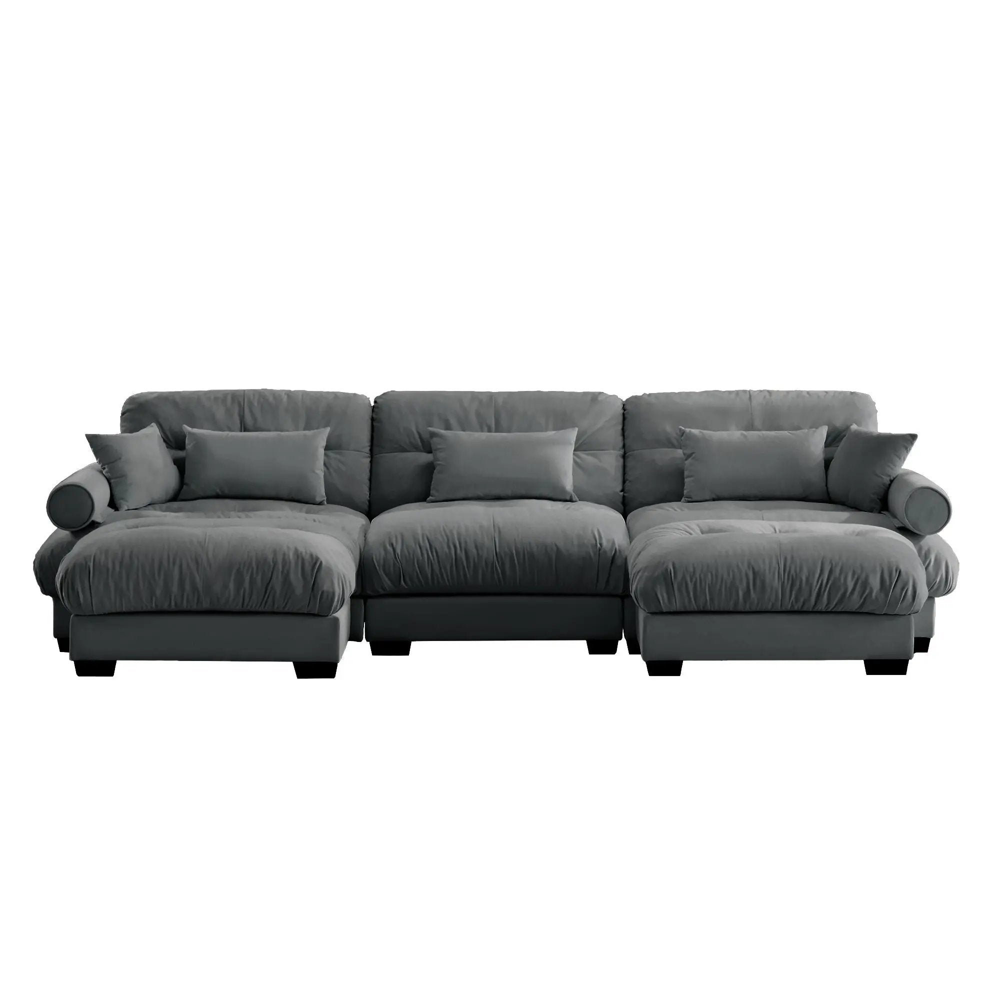 Super Comfort Oversized Modular Sectional Sofa With Movable Ottoman by Unique Piece Furniture