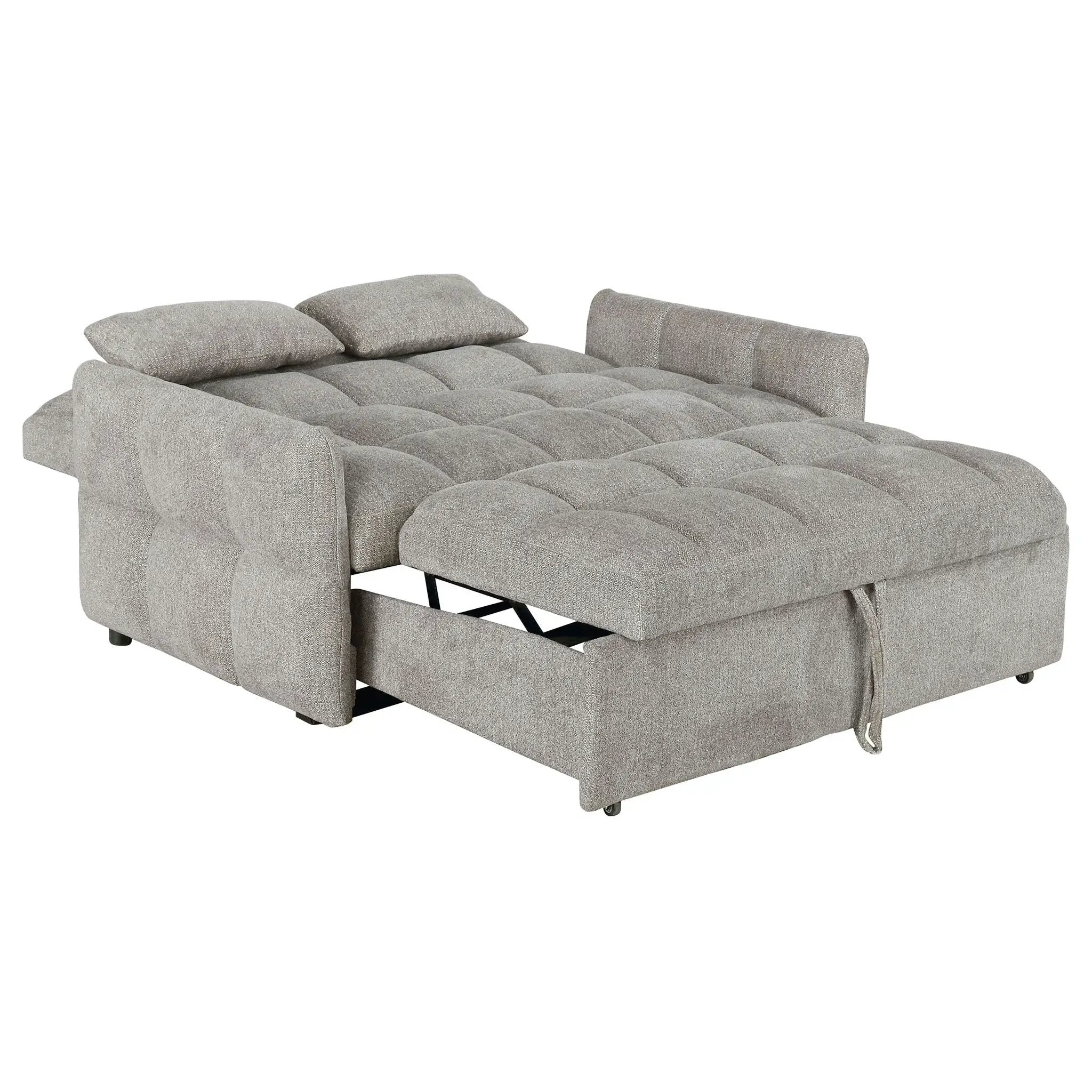 Alvara - Tufted Cushion Pull Out Sleeper Sofa Bed by HouseOfZazla