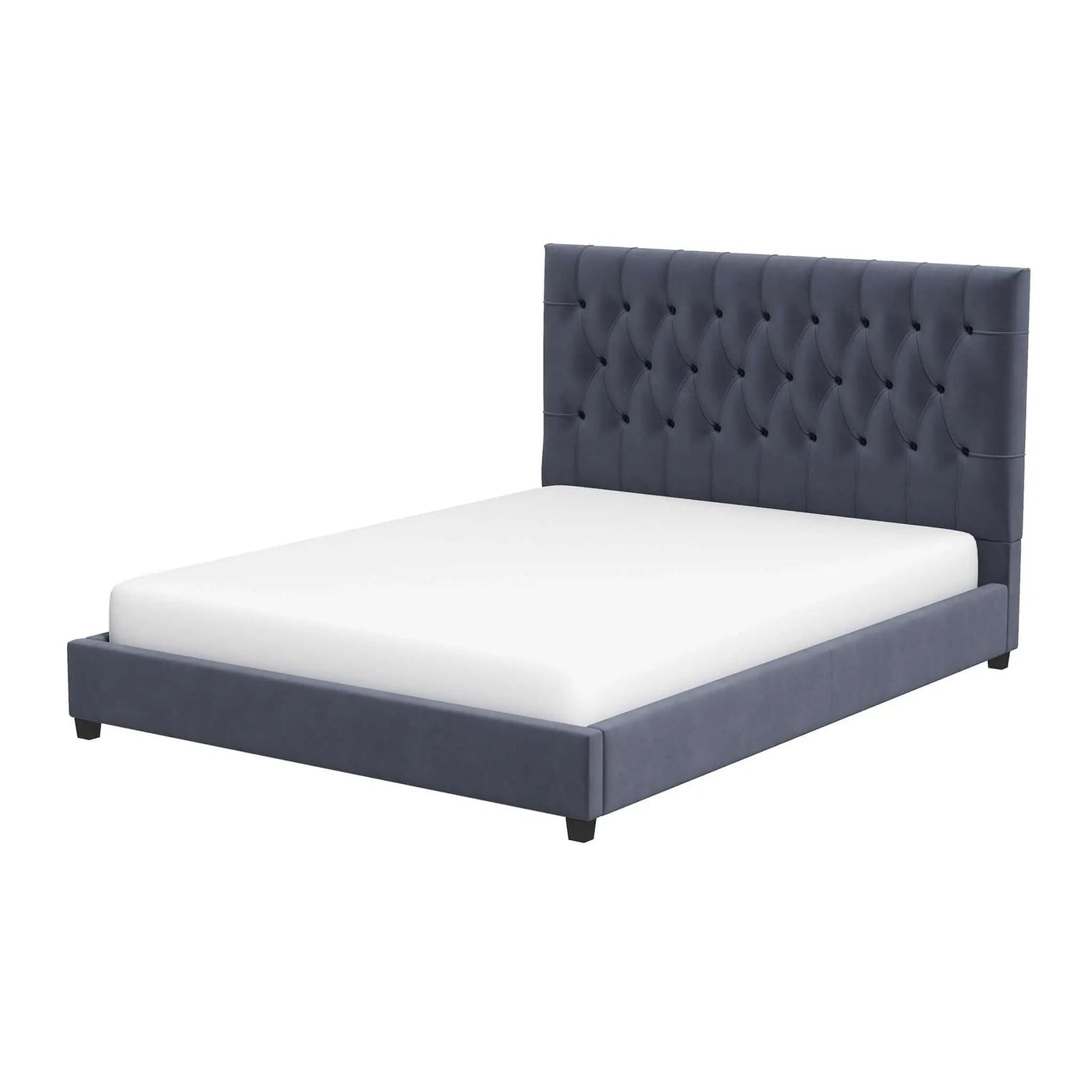 Donald - Mid-Century Modern Upholstered Platform Bed by HouseOfZazla
