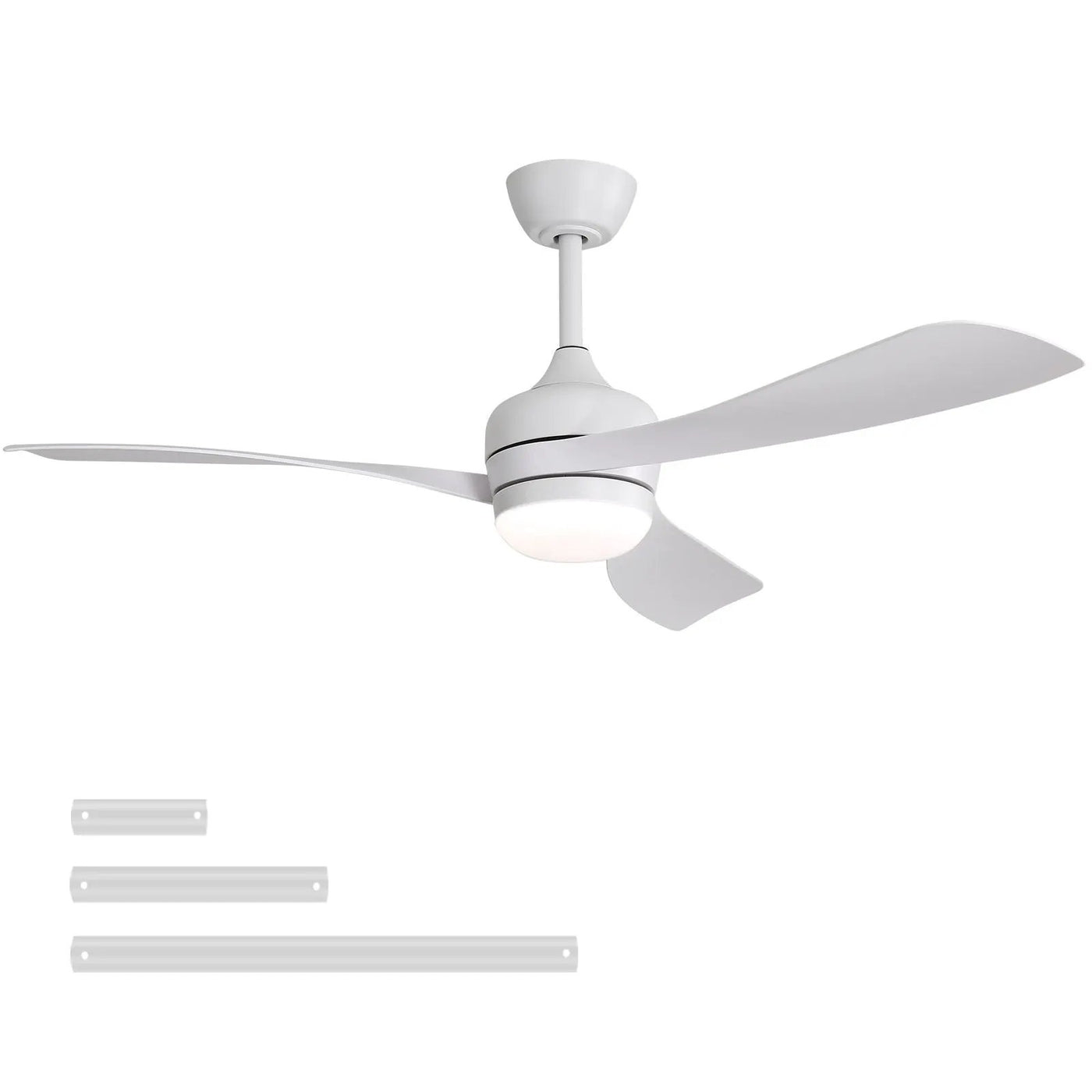 Ceiling Fan With 3 Blades, Remote Control, Reversible DC Motor, Noiseless Operation, 3 Downrods by Unique Piece Furniture