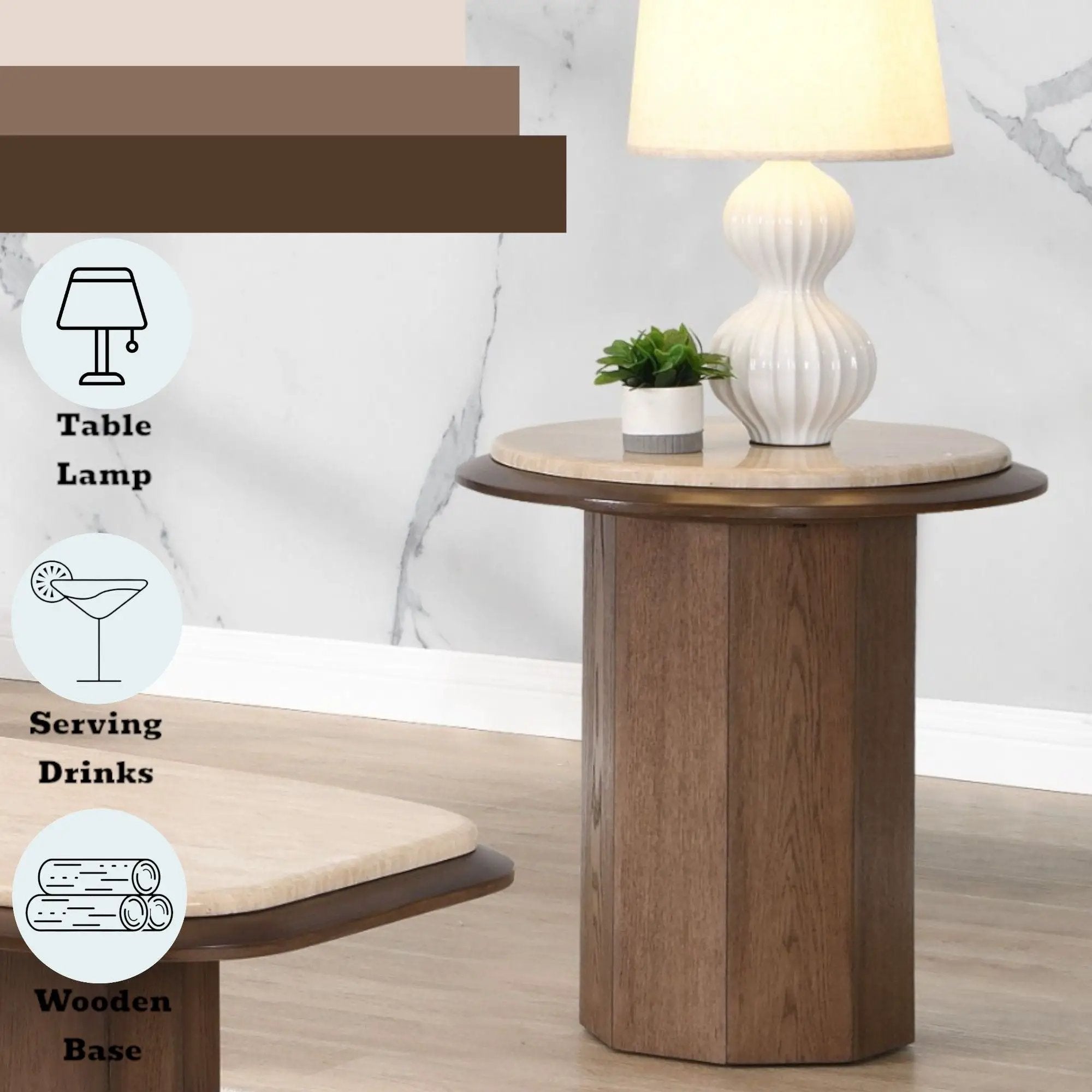 Kasha - End Table - Walnut by HouseOfZazla