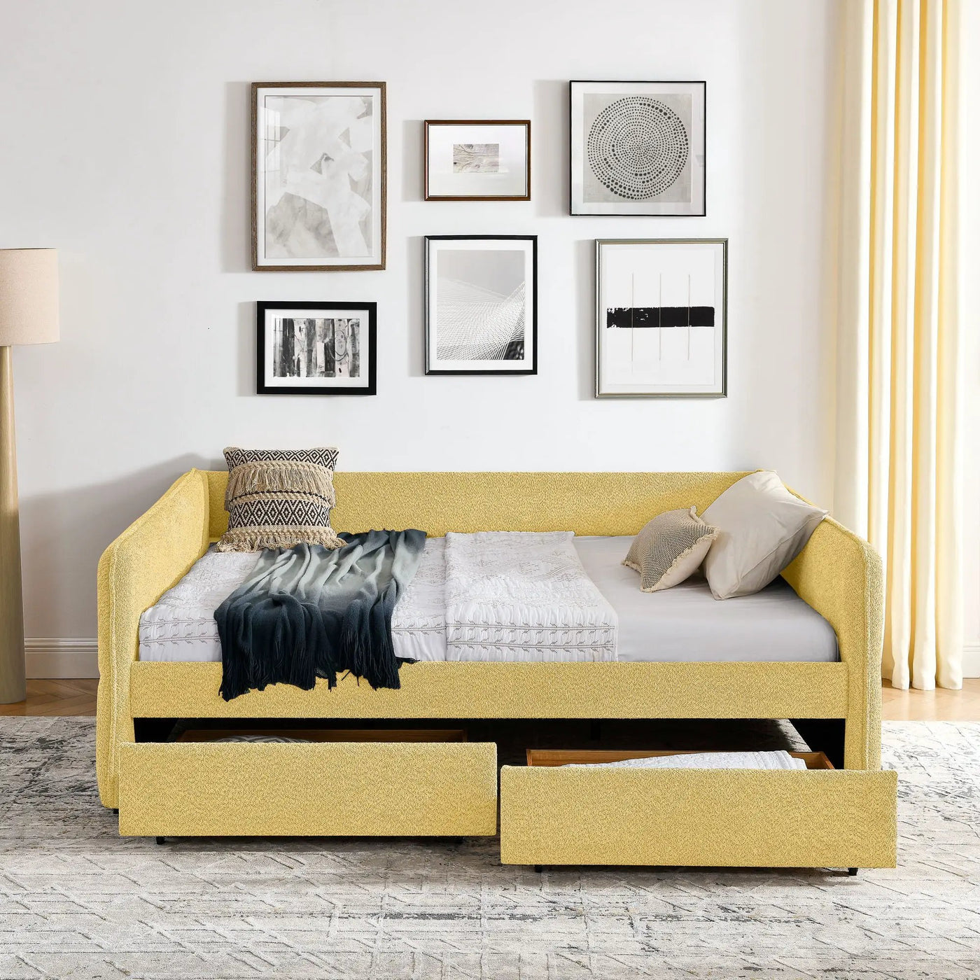 Upholstered Daybed & 2 Drawers by Unique Piece Furniture