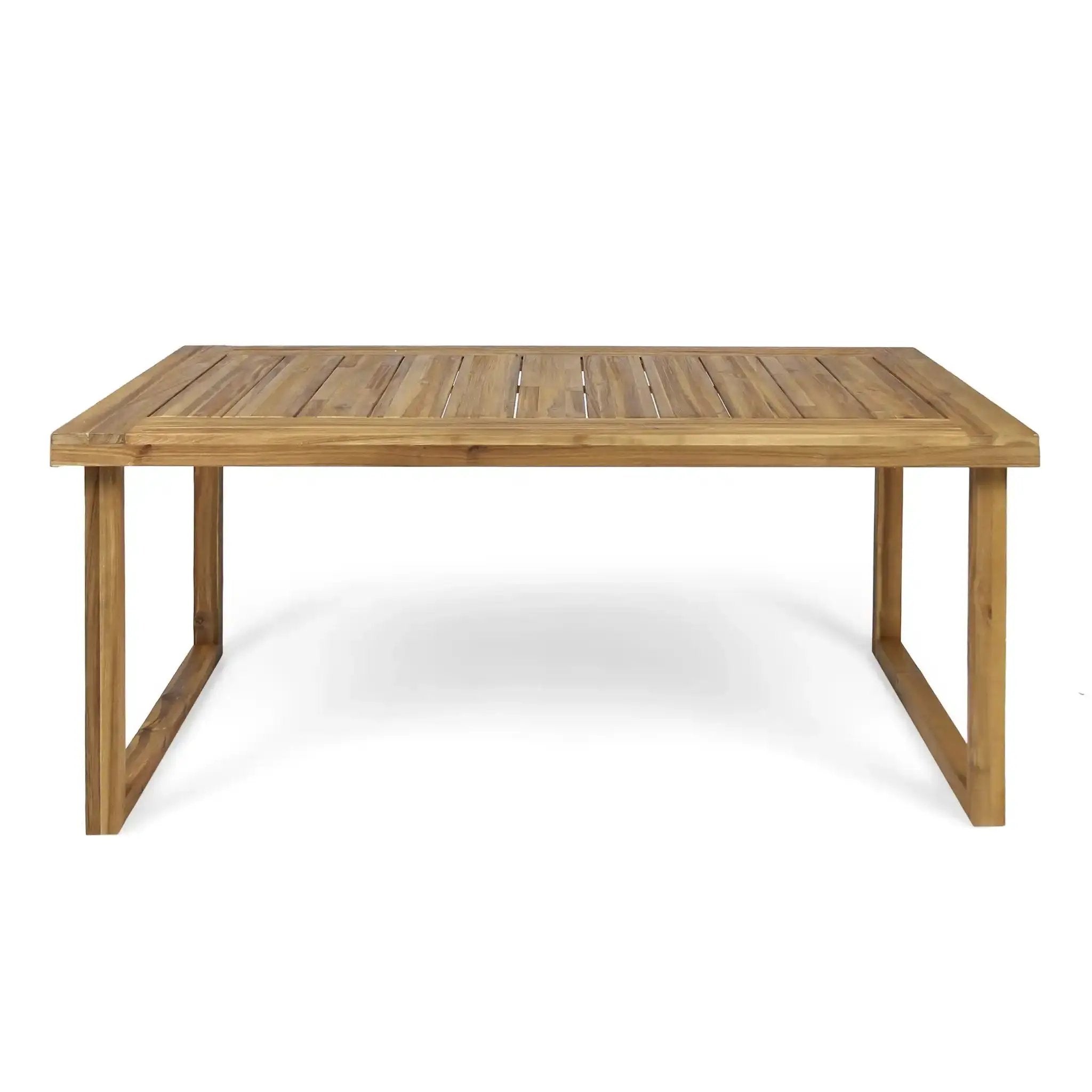 Outdoor Acacia Wood Dining Table, Sandblast Finish by HouseOfZazla