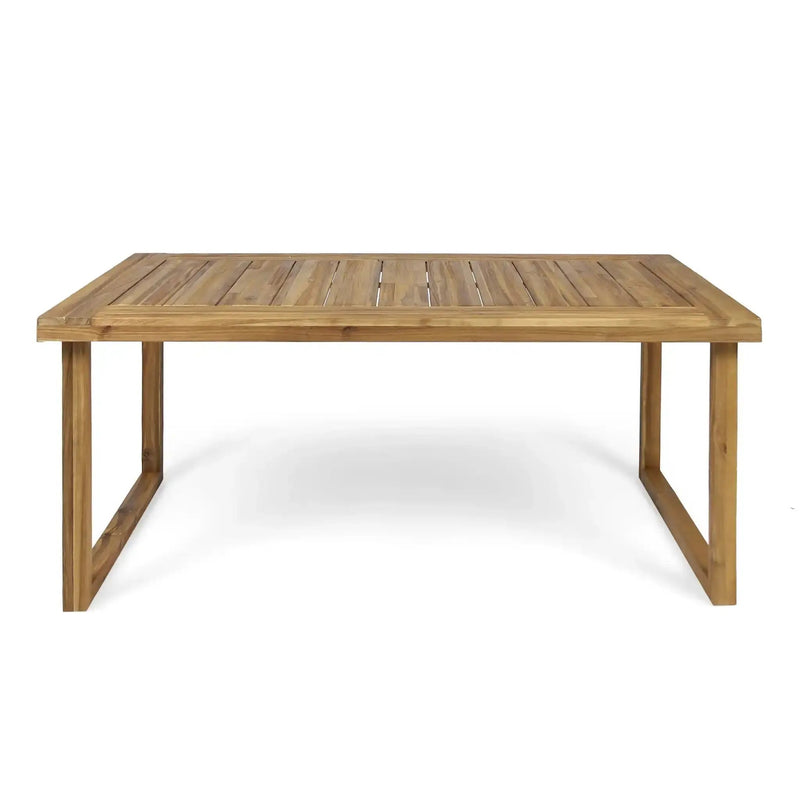 Outdoor Acacia Wood Dining Table, Sandblast Finish by HouseOfZazla