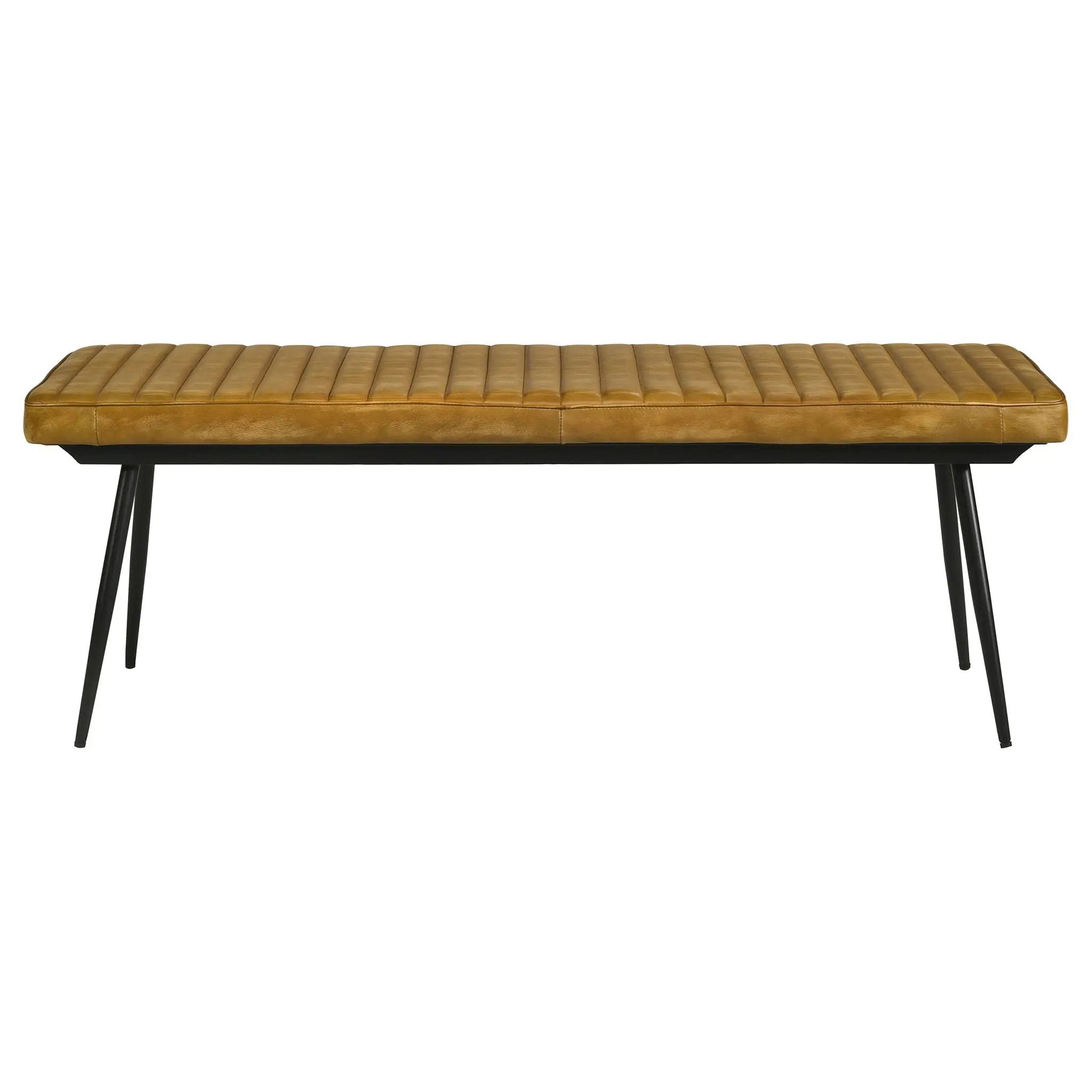 Tufted Cushion Side Bench With Tapered Legs by HouseOfZazla