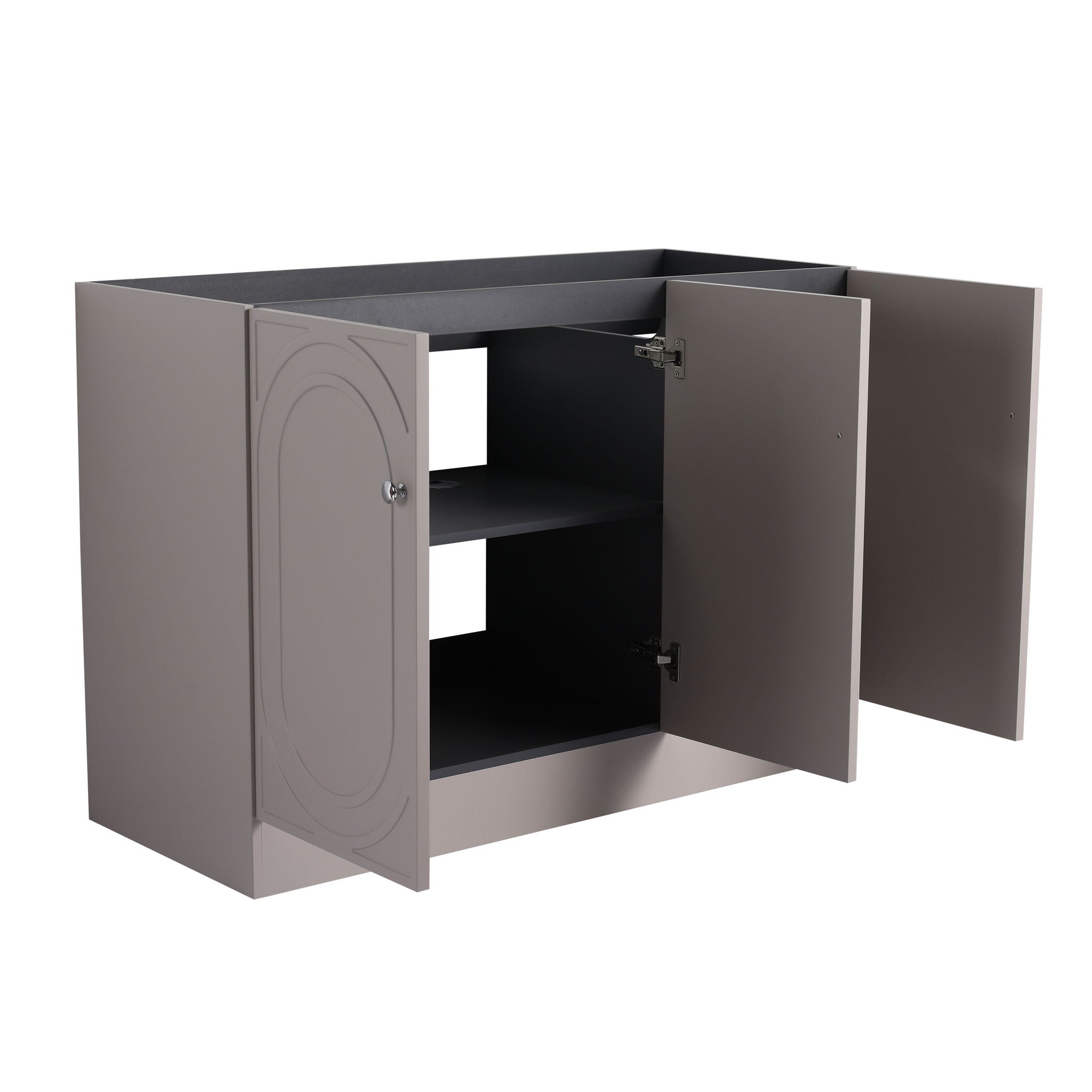 Contemporary Freestanding Bathroom Vanity With Resin Sink & Soft-Close Cabinet Doors by HouseOfZazla