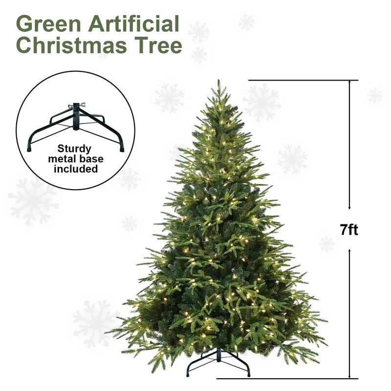 6.5ft Pre-Lit Artificial Christmas Tree with 450 Warm White Lights by HouseOfZazla
