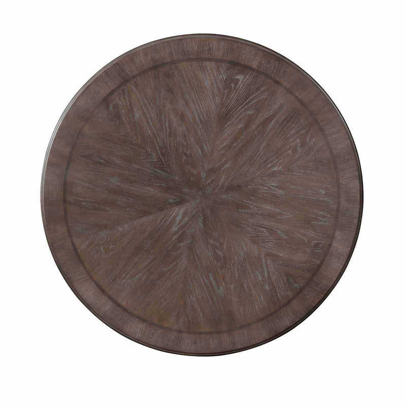 Round Dining Table With Pedestal Base - Natural / Rustic by Unique Piece Furniture