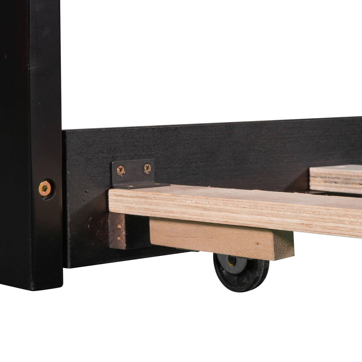 L Shaped Platform Bed With Trundle And Drawers Linked With Built In Desk by HouseOfZazla