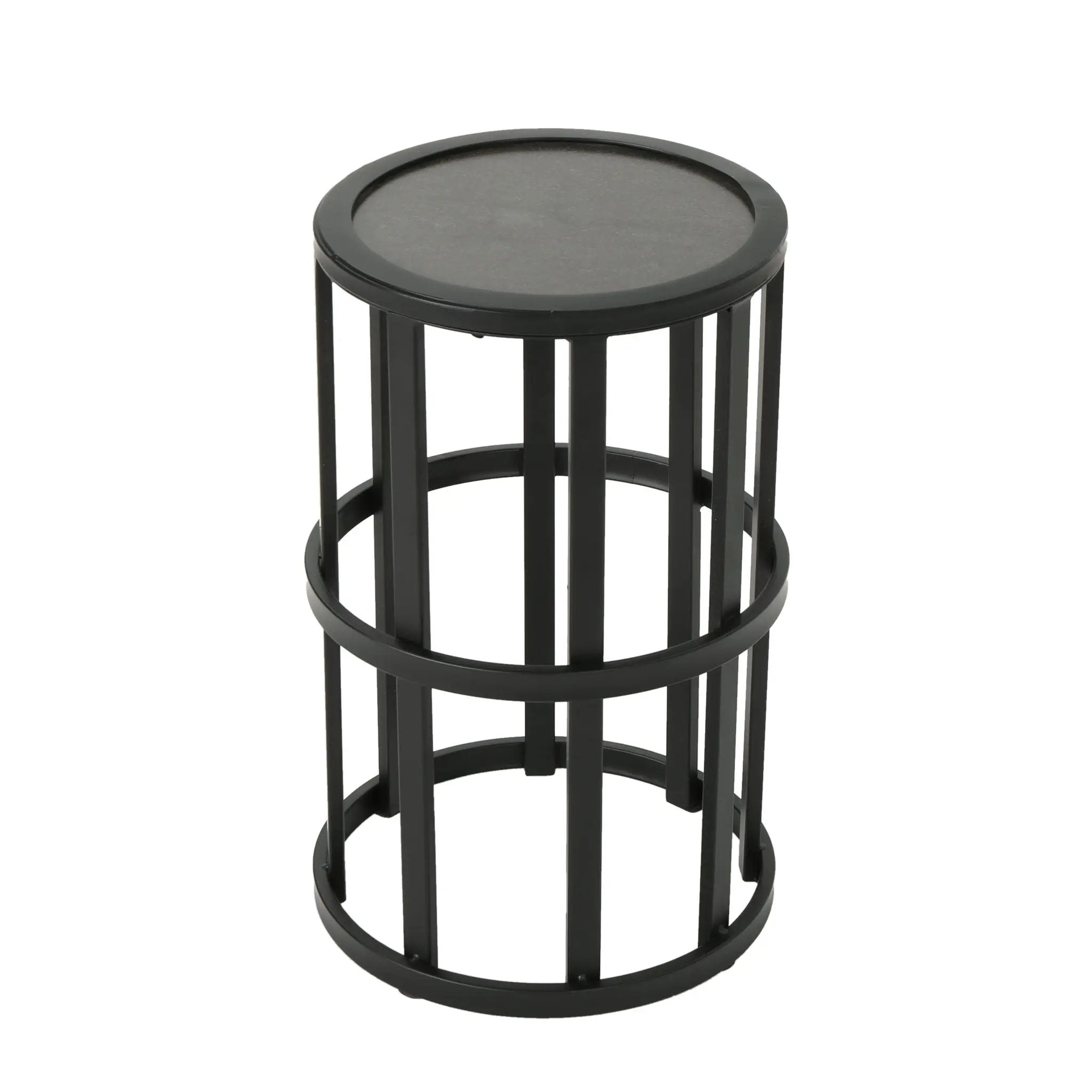 Outdoor Powder Coated Side Table - Gray by HouseOfZazla
