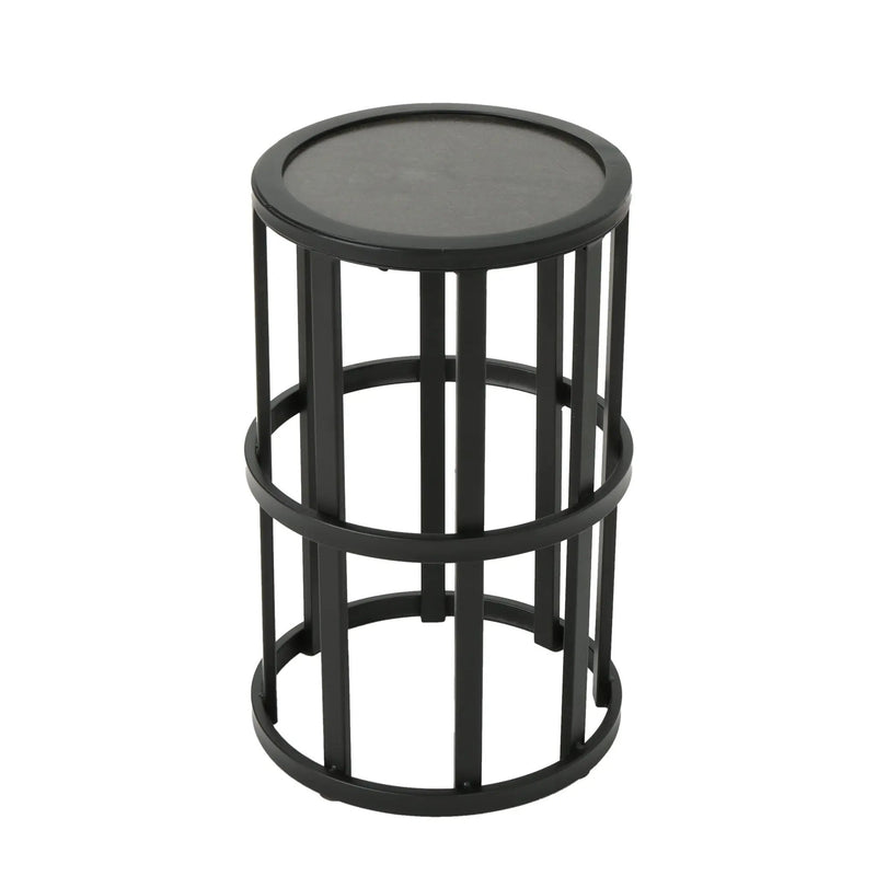 Outdoor Powder Coated Side Table - Gray by HouseOfZazla