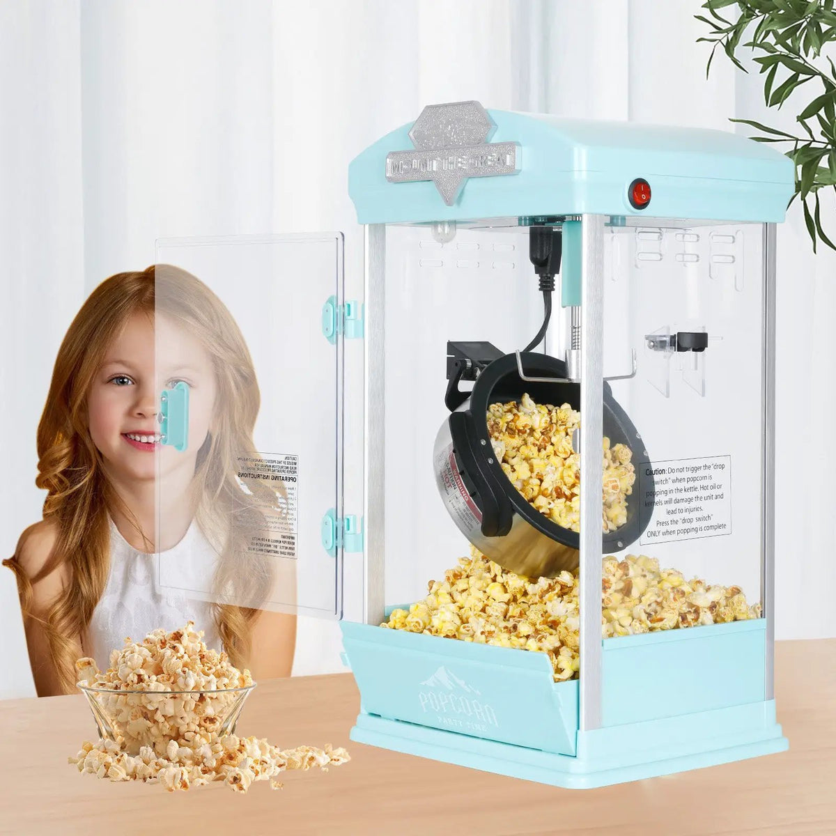 Portable Popcorn Maker Machine with Warming Deck by HouseOfZazla